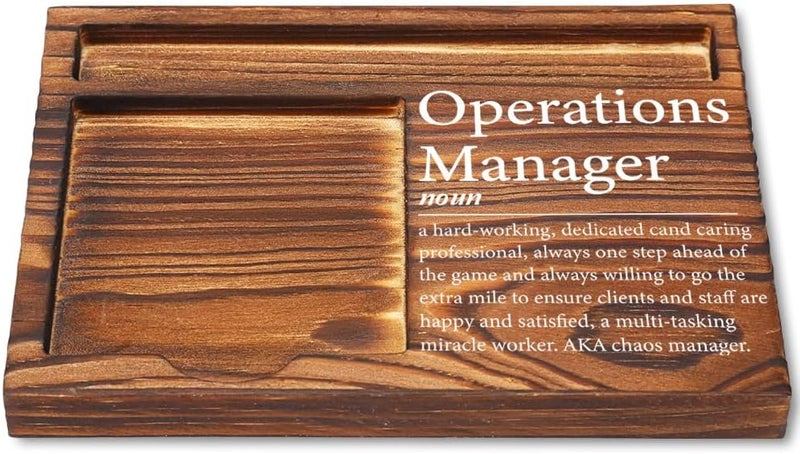 CWGOTC Operations Manager Gifts, Wooden Sticky Note Pad Holder, Appreciation Gift for Office Manager, Retirement, Promotion, Birthday, Christmas, Funny Desk Organizer Décor YCB52 - Image 1